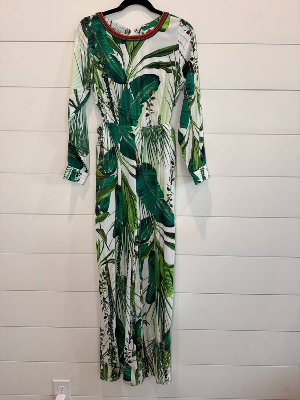 Farm Rio for Anthropologie Jumpsuit NWOT with Tropical Print, Size Small
